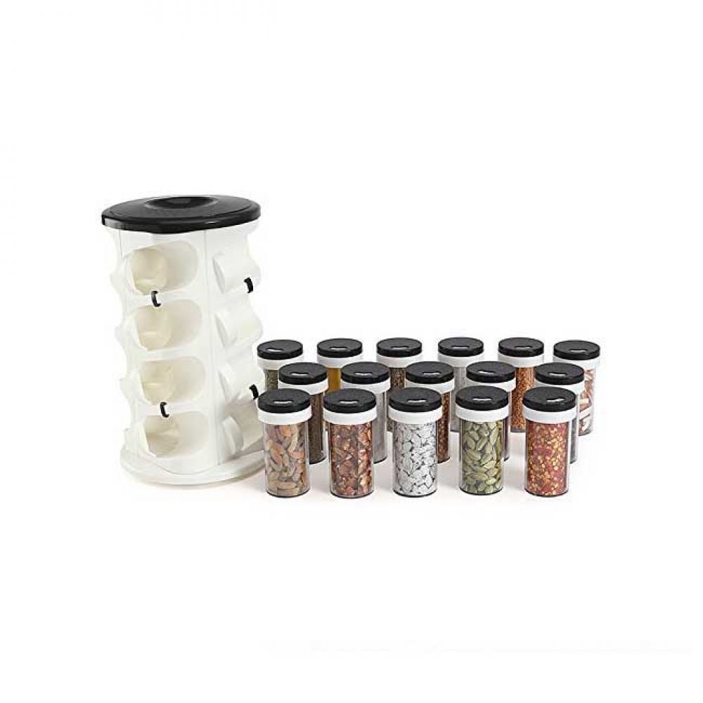 Grade Plastic Spice Masala Tower 16 Jar